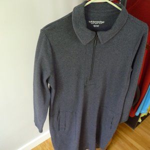 SOFT SUROUNDINGS  BLUE COTTON LONG SLEEVE DRESS SIZE XL PETITE